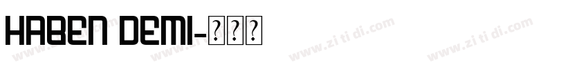 haben demi字体转换